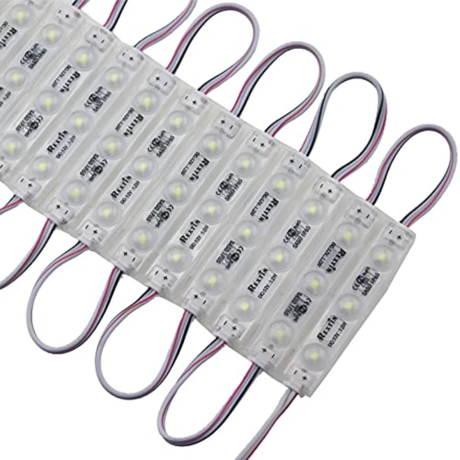 

Super Bright 200pcs 3 LED Module 2835 SMD Waterproof Decorative Light for Letter Sign Advertising Signs with Tape Adhesive Back