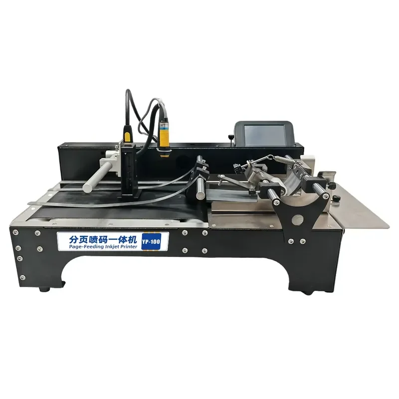 Industrial Automatic Mini Inline Coding Machine with Feeder for Food Seed Bags Boxes Date Batch Code Printer