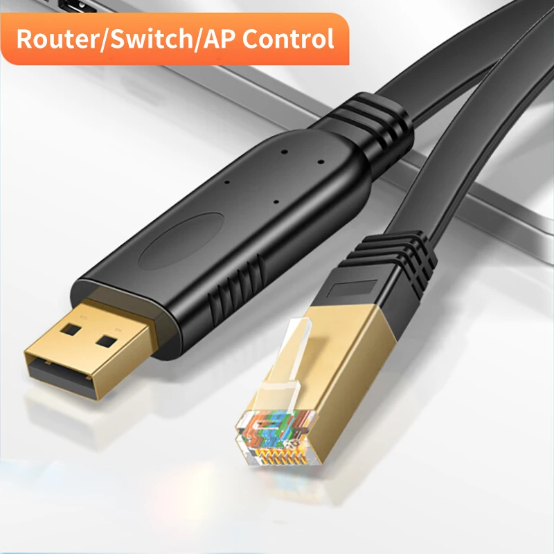 USB RJ45 konsol kablosu RS232 seri adaptör dizüstü bilgisayar için Cisco Router USB RJ 45 8P8C dönüştürücü konsol kablosu 1.8m 3m