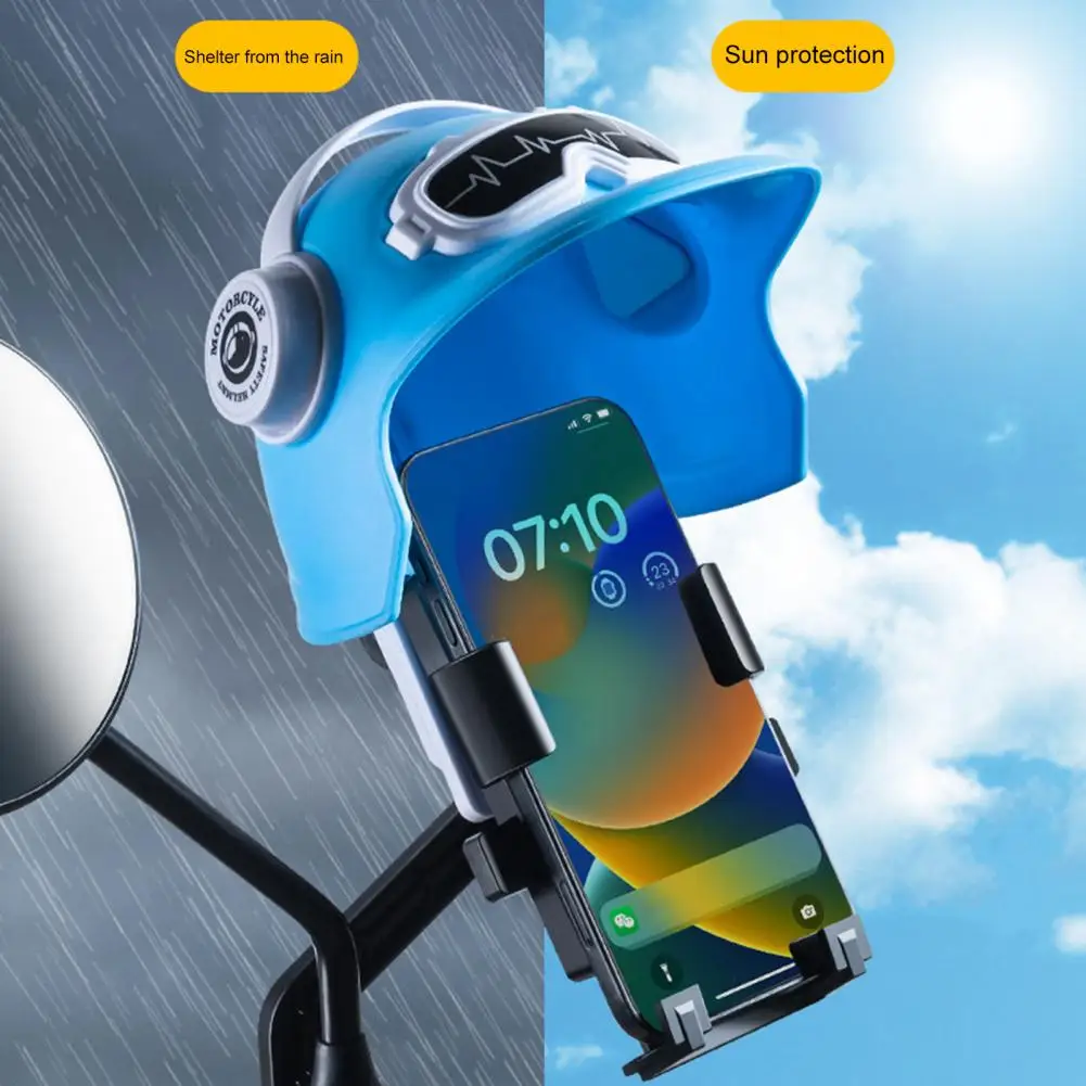 

Motorcycle Phone Holder Free Angle Adjustment Motorbike Rear View Mirror Phone Holder With Helmet Motorcycle Accessory