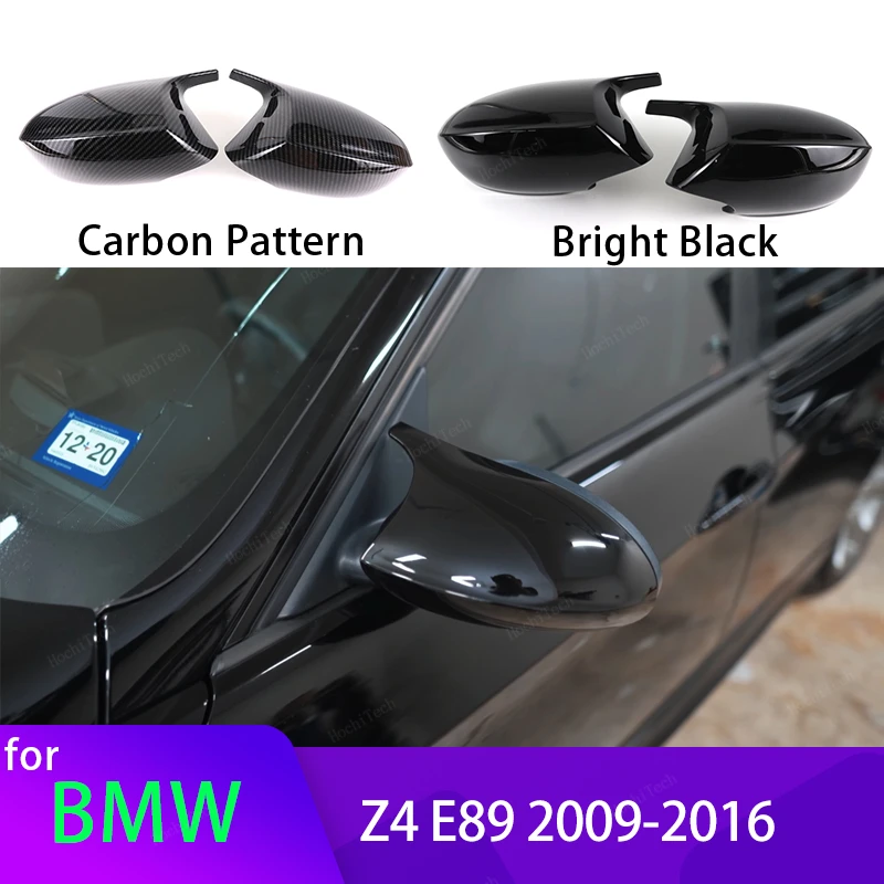 Carbon Fiber Look Black Rearview Side Mirror cover Cap for BMW Z 4 Z4 E89 sDrive18i sDrive20i sDrive23i sDrive30i sDrive35 09-16