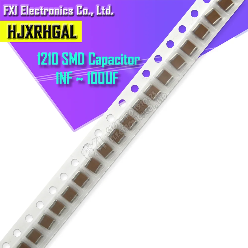 50PCS 1210 SMD 칩 커패시터 1nF 4.7nF 100nF 470nF 680nF 0.1 미크로포맷 1 미크로포맷 2.2 미크로포맷 4.7 미크로포맷 10 미크로포맷 22 미크로포맷 47 미크로포맷 100 미크로포맷 10V 16V 25V 50V 1KV 2KV