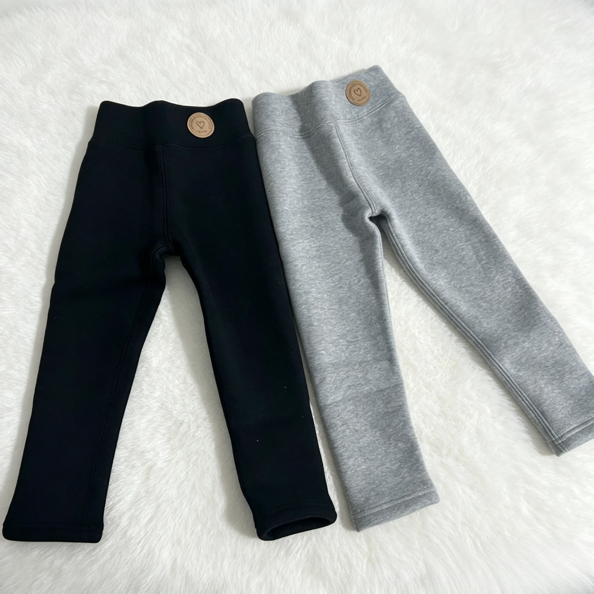 2026 Winter High Waist 3-9Y Baby Girls Leggings Thick Warm Anti-Cold Kids Trousers Elastic Casual Outer Wear Long Children Pants