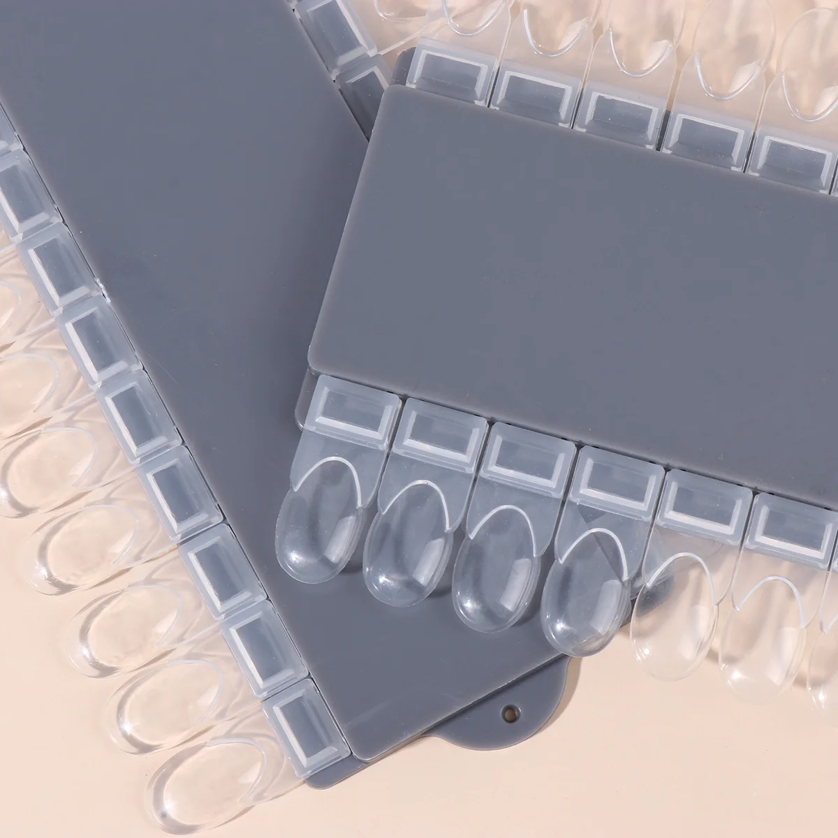 

2pcs Nail Color Display Board Premium Manicure Salon Exhibition Stand Durable Multi-Color Showcase Grey For Nail Art Tools
