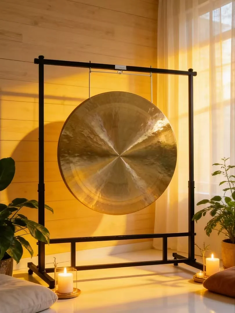 

Гонги Arborea Sound Healing Gong-18–36 дюймов, бронзово-белый гонг Чау и квадратная стальная подставка с колесами и бесплатным деревянным молотком, набор гонга