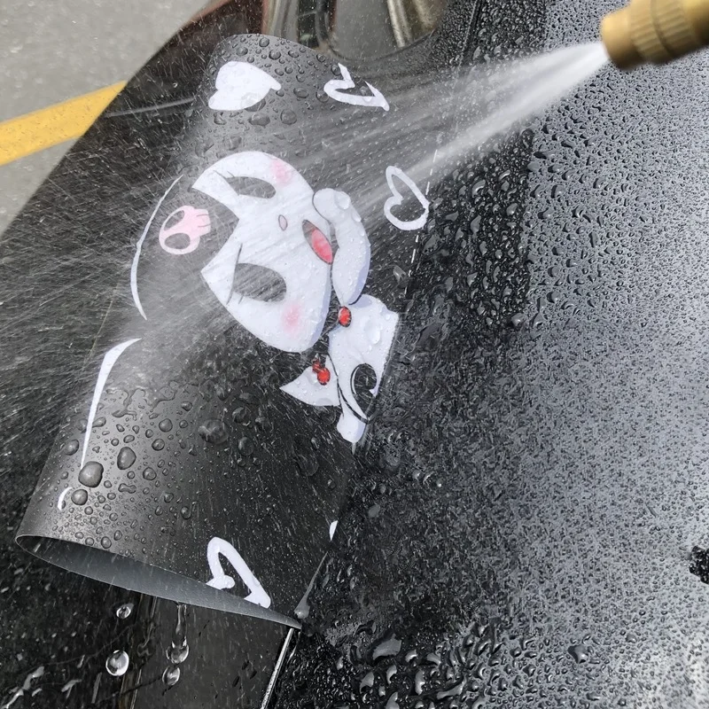 Sanrio Kuromi Car Washing Labels Cartoon Creative PVC Waterproof Washing Mark Door Tag Stickers Car Rear Tail Cover Decorative