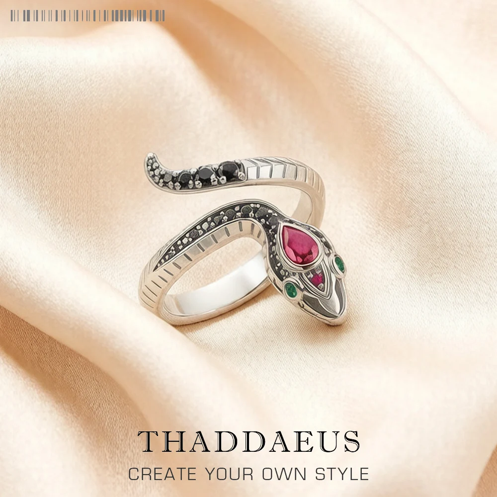 Von Schlangen inspirierter Ring, Bohemia Fine Jewerly für Frauen, brandneues Verführungsgeschenk aus massivem 925er-Sterlingsilber