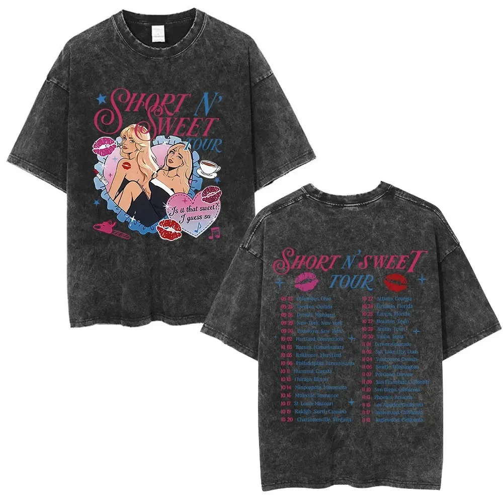 

Новая винтажная футболка Sabrina Carpenter 2026 года с эффектом потертости, короткая футболка N' Sweet, футболки Manchild, футболка «Лучший друг человека»