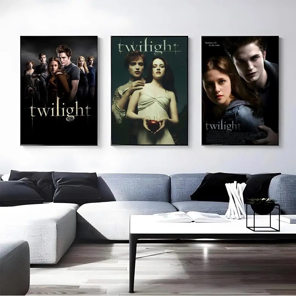Movie Twilight Poster Self-adhesive Art Waterproof Paper Sticker Coffee House Bar Room Wall Decor
