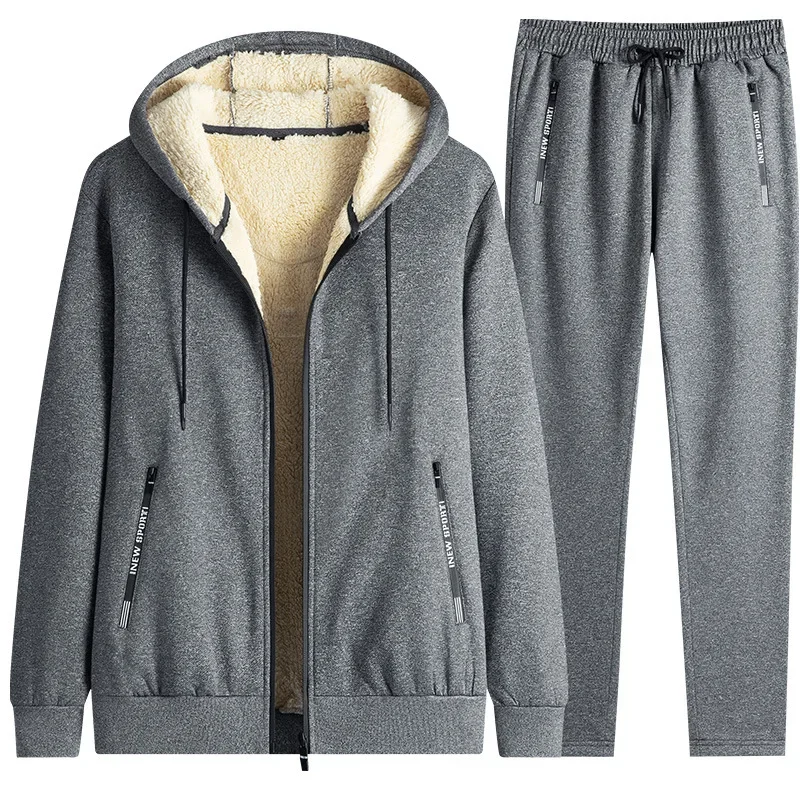 Men Hoodies Tracksuits Sets Sweatshirts+Sweatpants Sportswear New Autumn Winter Fleece Warm Sets Good Quality Male Casual Sets