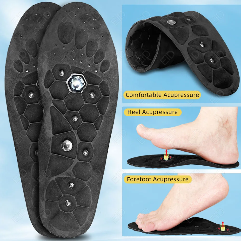 Magnetic Massage Insoles For Foot Acupressure Therapy Reflexology Pain Relief EVA Foot Health Massager Arch Support Shoes Soles