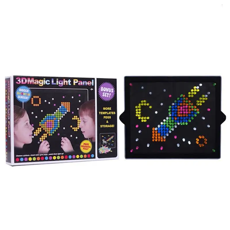 Gloeiend Pixel Art Toy Musooms Eonal Toys voor kinderen DIY Light up LED Lamp Kralen Smart Toy Ball Sportspeelgoed