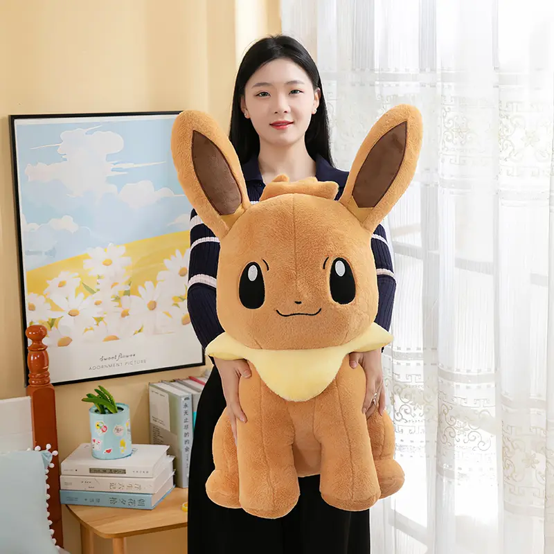 70cm Anime Pokemon Pikachu Plush Toy Cartoon Eevee Pokémon Soft Stuffed Doll Kawaii Big Size Sofa Pillow Rag Kids Birthday Gift - Image 2