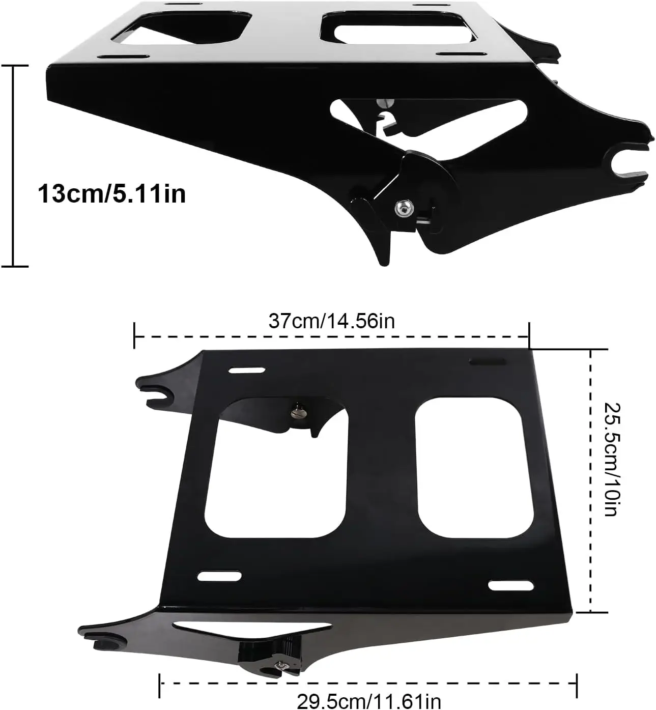 Black Detachable Tour Pack Mounting Rack Trunk Bracket for Harley Davidson Touring Street/Road/Electra Glide Road King 2014-2024