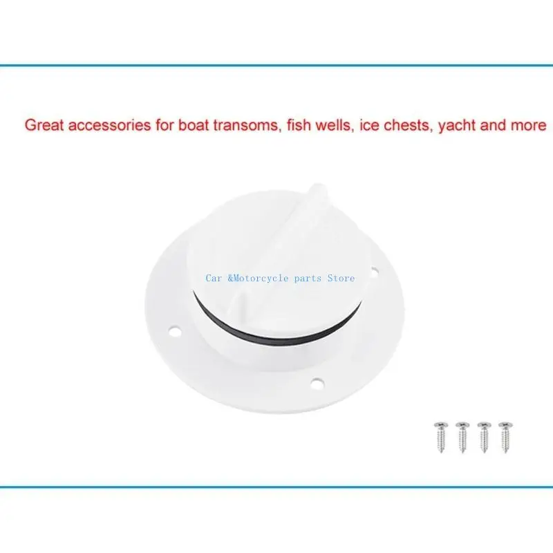 

Y9UC Durable Nylon Marine Boat Bung Stopper Transom Deck Mount Drain Scupper Screw Cap Replace Accessories Universal