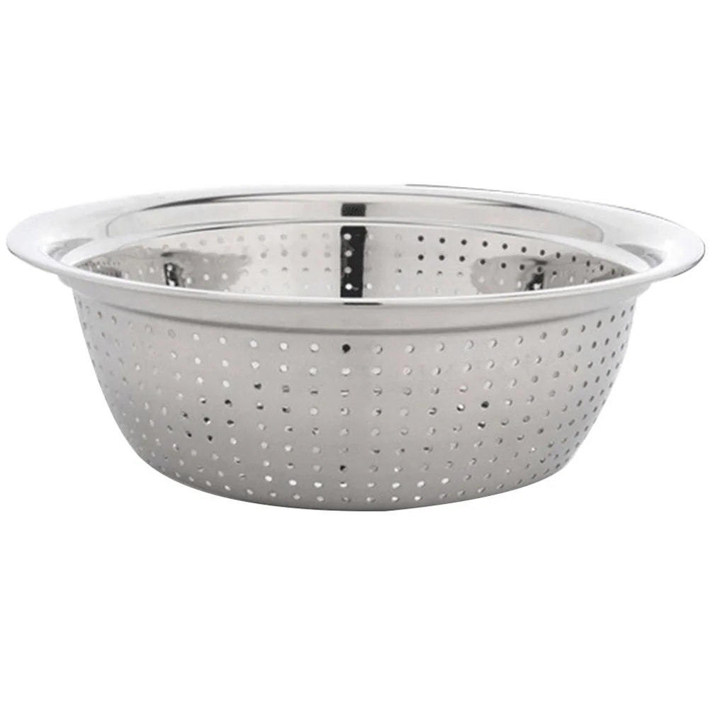 

Stainless Steel Rice Strainer Vegetable Washing Basket Metal Drain Basket Multifunctional Kitchen Rice Washer Fruit Cleaning