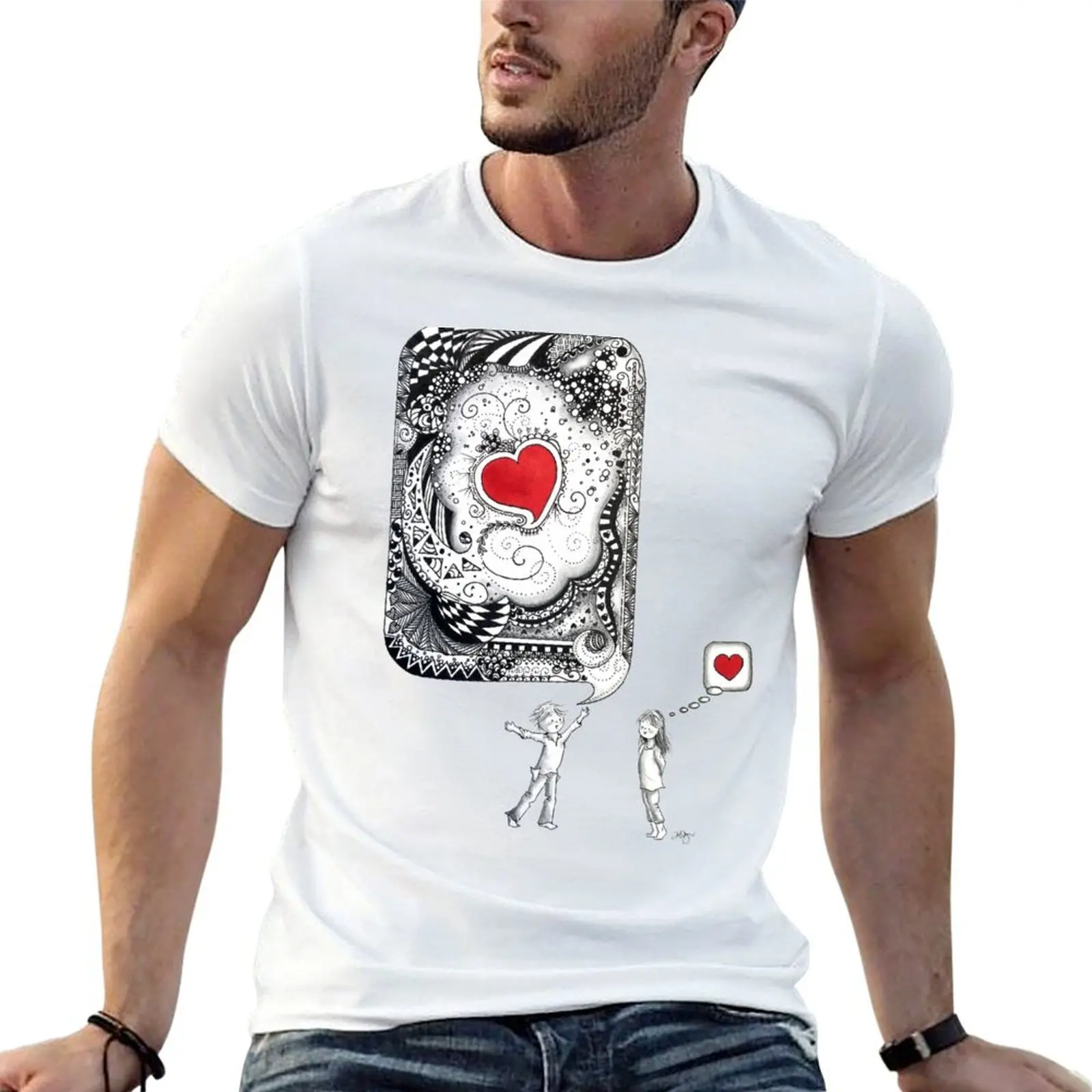 Love Speaks Louder than Words T-Shirt vintage anime shirt valentines clothes Men's t-shirt