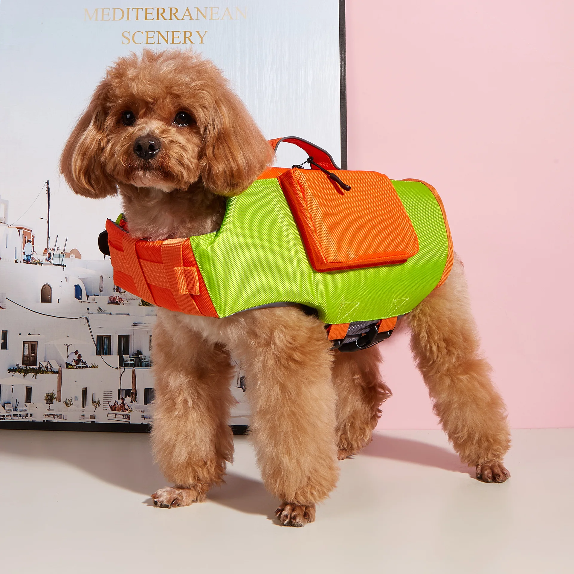 Pet Life jacket Dual Pocket Reflective Swimwear Dog Schnauzer Fadou Large Dog Life Vest High Buoyancy Swimwear