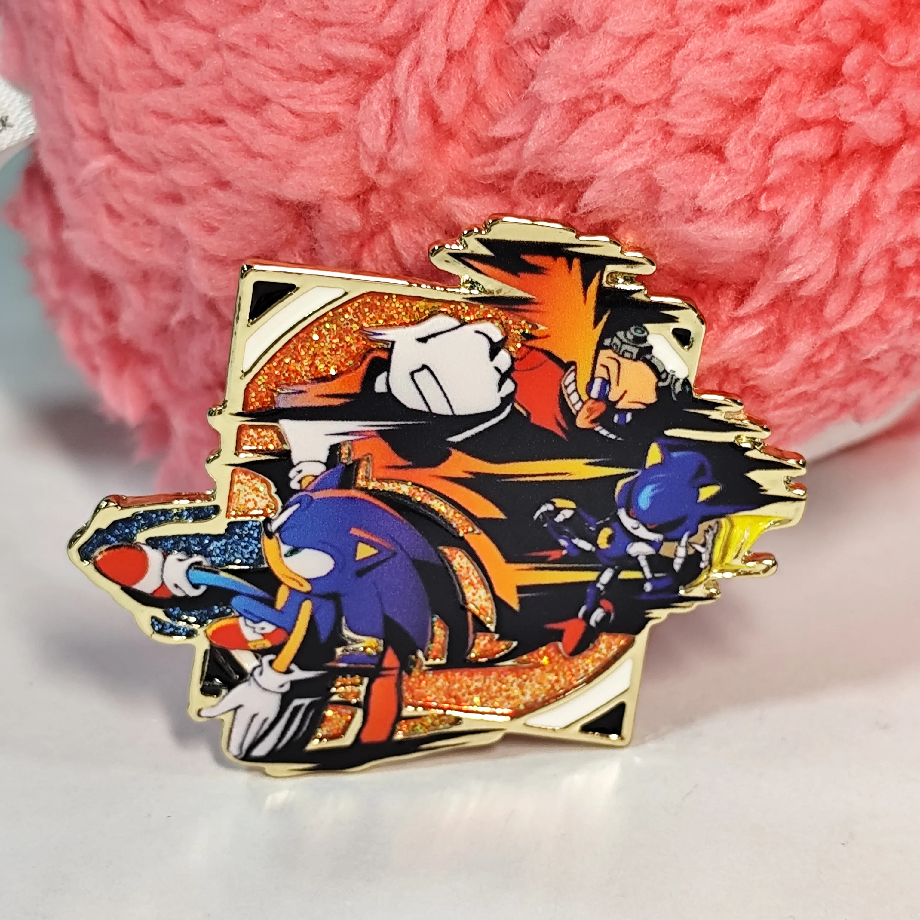 Vibrant Enamel Pins with Dynamic Characters. Intricate, Glittery, Liven up Bags/Jackets.
