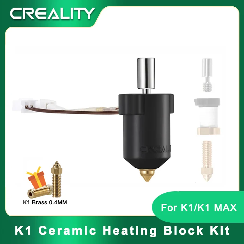 Creality K1 Ceramic Heating Block Kit Premium Material 300°C High Temperature High Flow Printing for K1/K1 MAX 3D Printer Parts