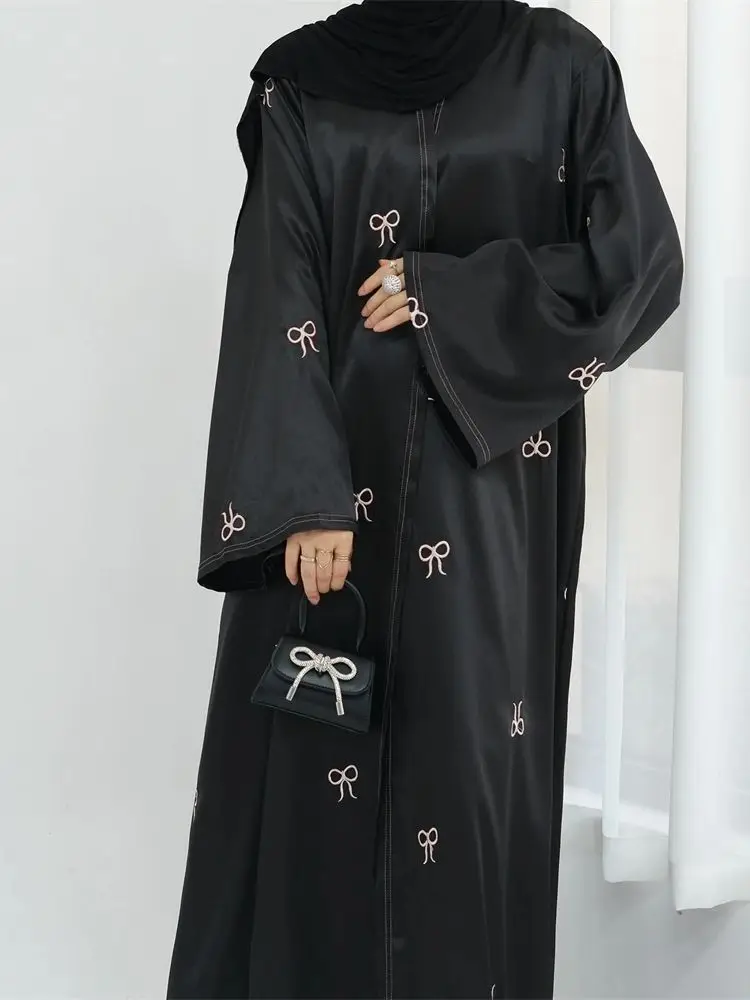 Ramadan Eid Embroidery Kimono Abaya Dubai Palestine Muslim Prayer Clothes Women Kaftan Dress Islam Robe Arabe Femme Musulmane