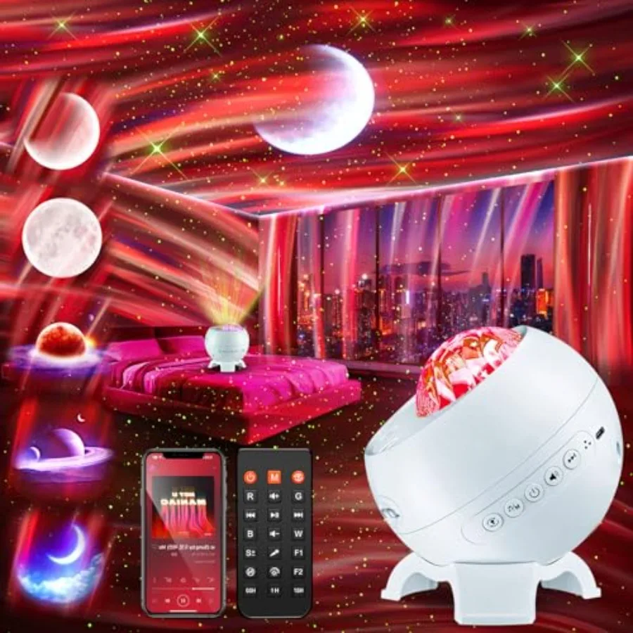Galaxy Projector Northern Lights Projector, 180 Lighting Modes Galaxy Light Projector, 15 Noiseandtooth Northern Lights Project