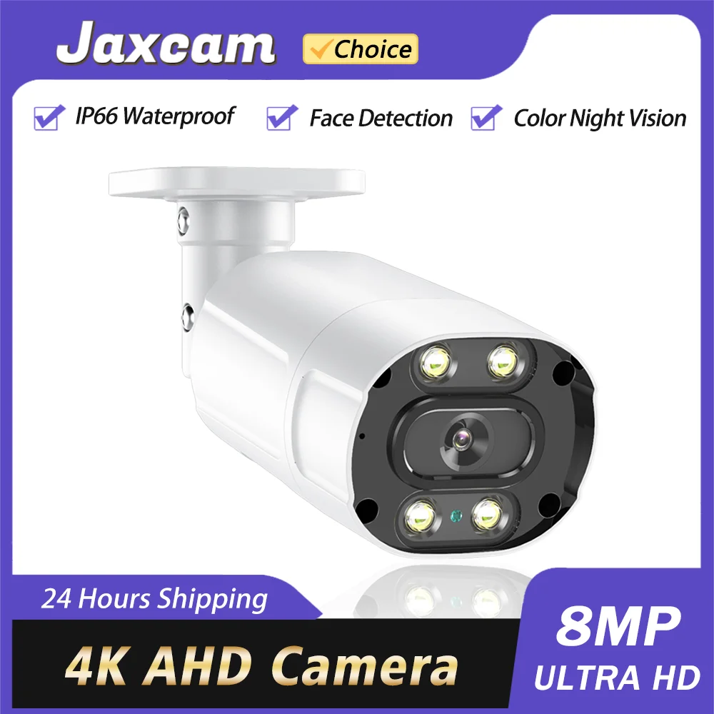 

4K 8MP AHD Camera HD Surveillance Camera CCTV Bullet Outdoor/Indoor Home Video security Camera Face Detect Color Night Vision