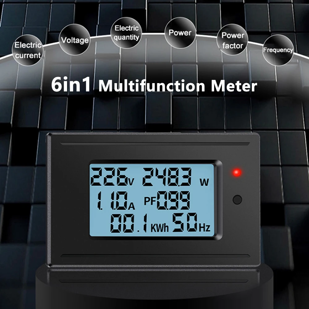 6 in1 5A 10A 20A 100A voltmetro digitale amperometro Tester di corrente di tensione potenza energia frequenza misuratore di fattore di potenza