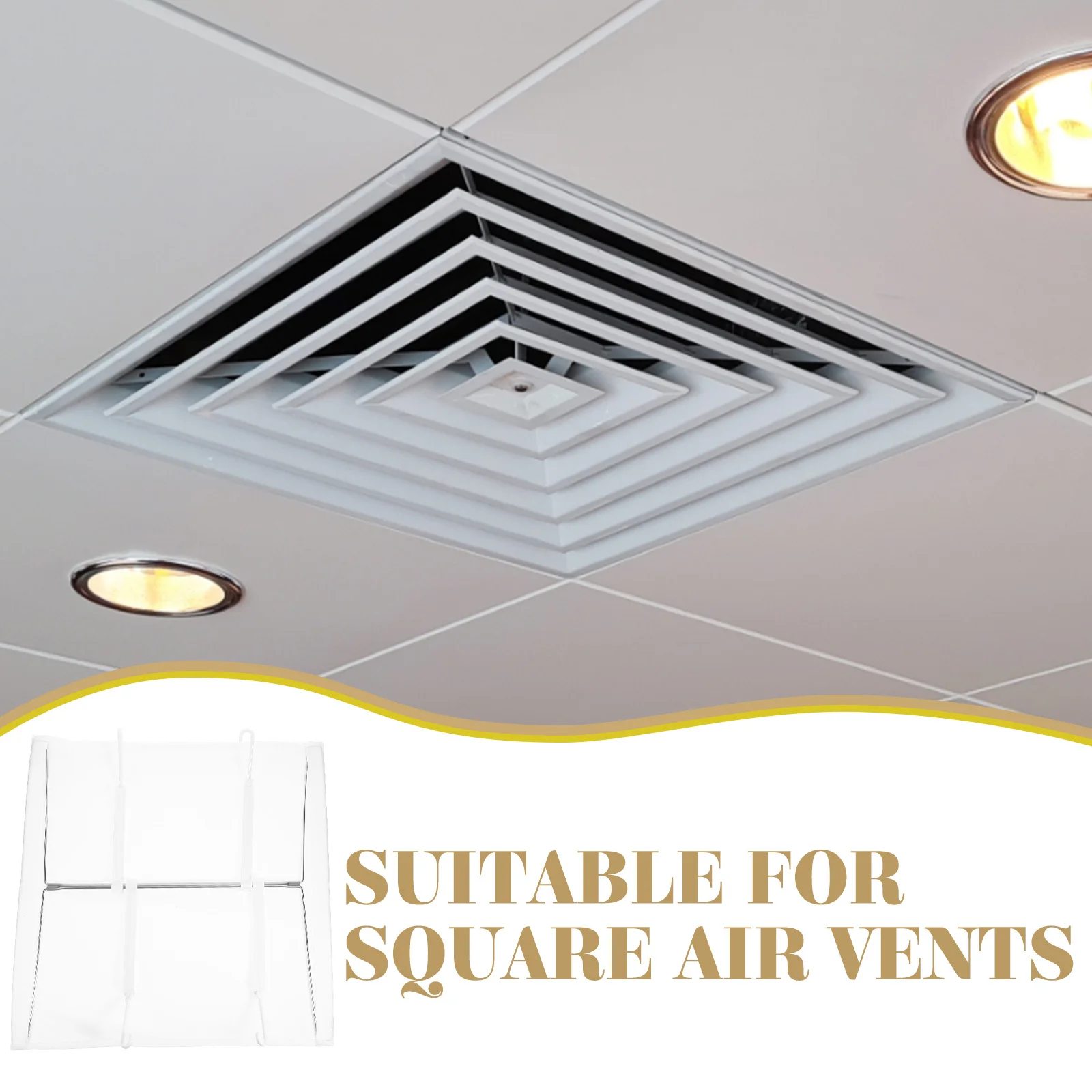 

Air Conditioner Deflector Durable Cotton Cloth Plastic Wind Guide Diverter for Home Office Bedroom Air Vent Deflector Prevent