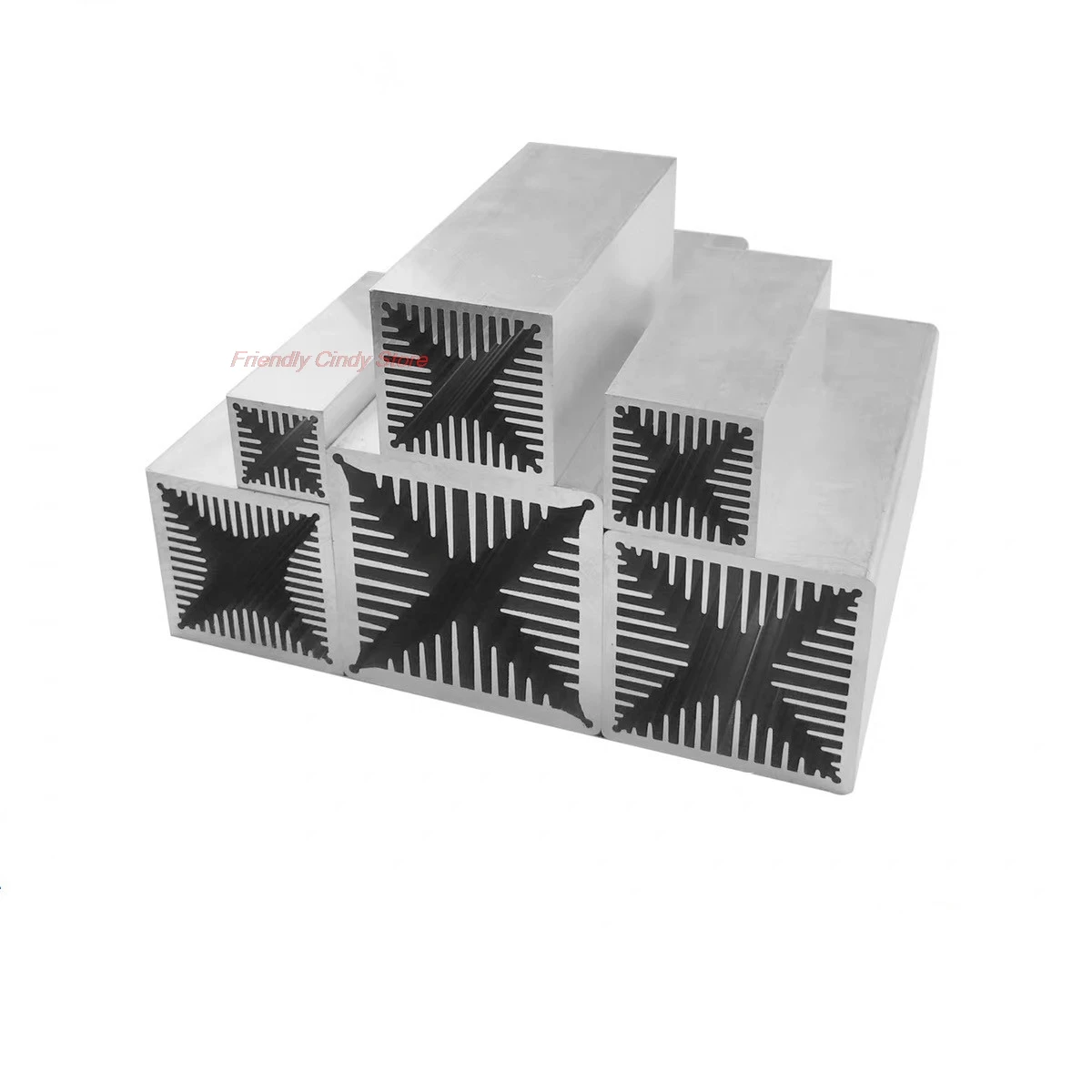 1pcs 30*30mm 40*40mm 50*50mm 60*60mm 70*70mm 80*80mm High Power Wind Tunnel Heat Sink Aluminum Profile Radiator