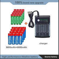 Intelligent charger AA9800mAh+AA8800mAh1.5V high-performance computer clock radio video game electronic toy rechargeable battery