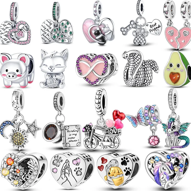 925 Sterling Silver Eternal Tree Of Life Dangle Charm Pendant Fit Original Bracelets Necklaces Hypoallergenic DIY Jewelry Making