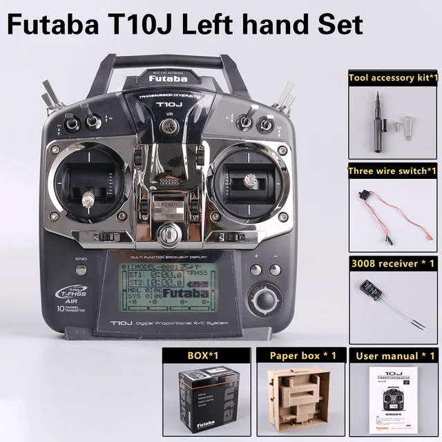 Original Futaba T10J 10J with R3008SB Receive 10 Channel 2.4GHz