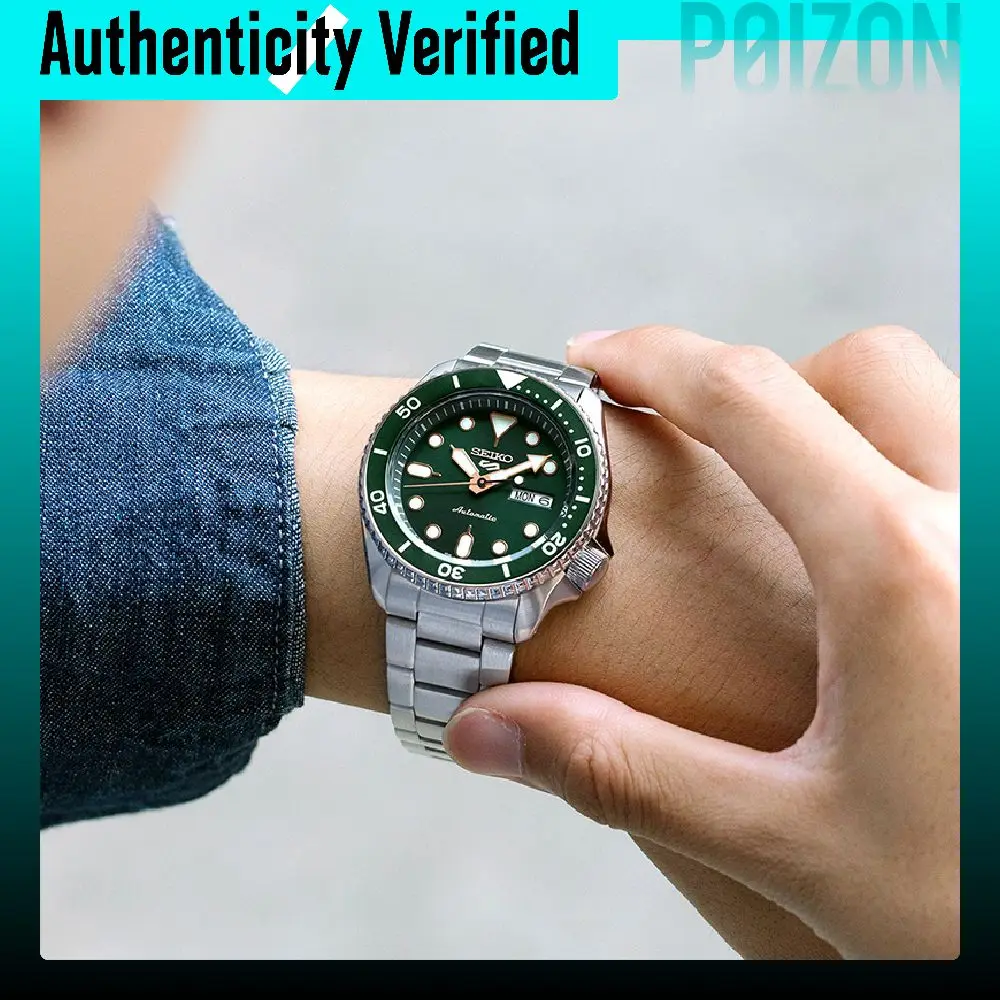 SEIKO 5 SEIKO5 Mechanical Movement Watch Men's Watches Green Dial SRPD63K1