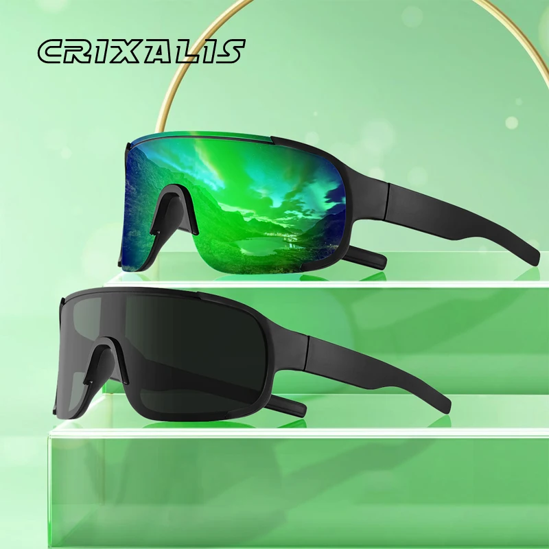 CRIXALIS ponadgabarytowe modne okulary przeciwsłoneczne męskie sportowe okulary przeciwsłoneczne na świeżym powietrzu damskie podróżne okulary przeciwsłoneczne męskie lustrzane gogle ochrona UV