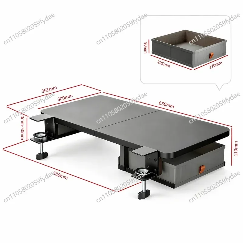 New A Clip-on Desktop Extension Board No Punching with Drawers Keyboard Bracket Office Desktop Expansion Board