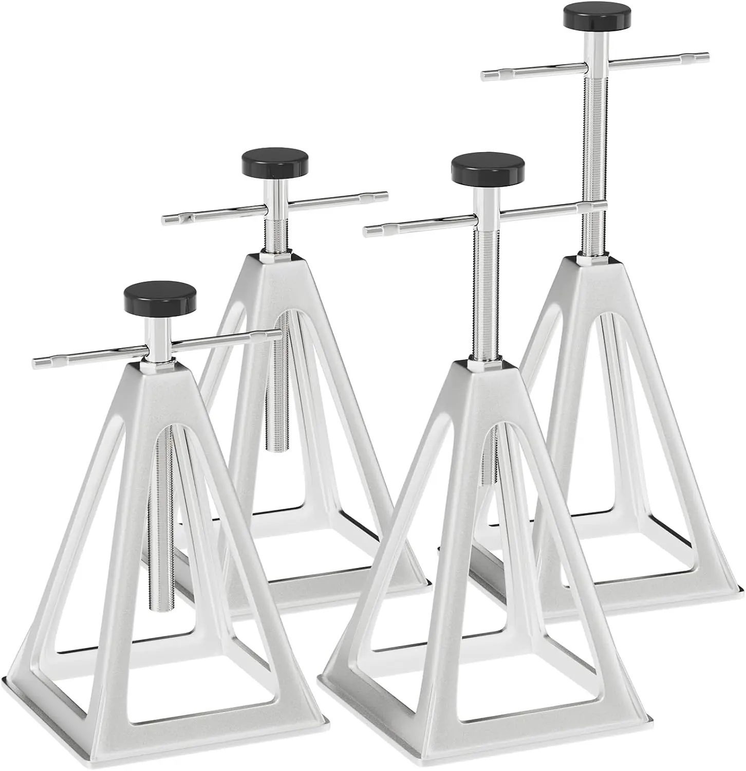 

4 Pack Aluminum RV Stack Stabilizer Jacks Single 6000LBS Capacity Adjustable 11"-17" Support Jack for Camper Trailer