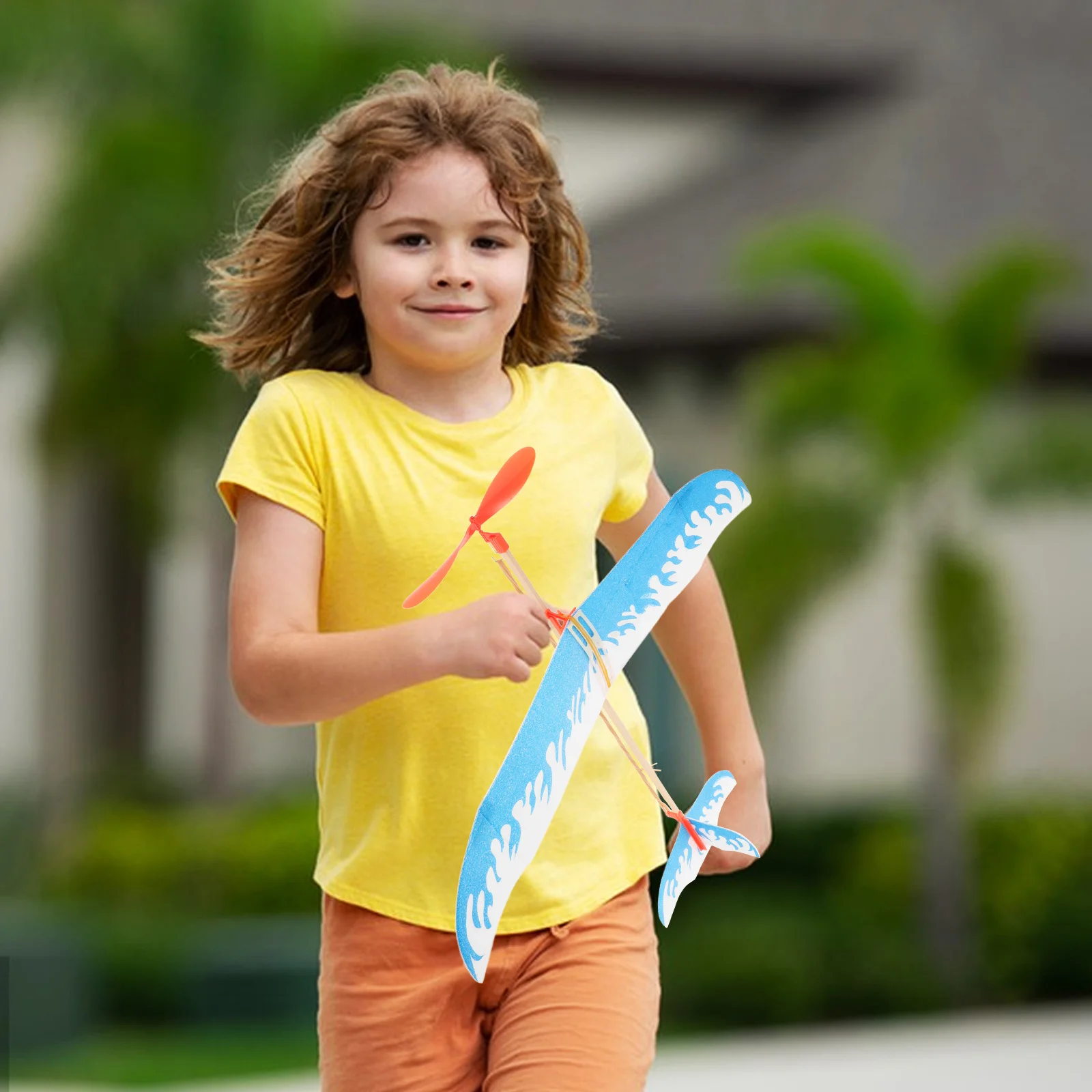 4 шт. DIY планер самолет с резиновой лентой, летающий ручной работы для детей, забавный самолет с резиновой лентой на открытом воздухе