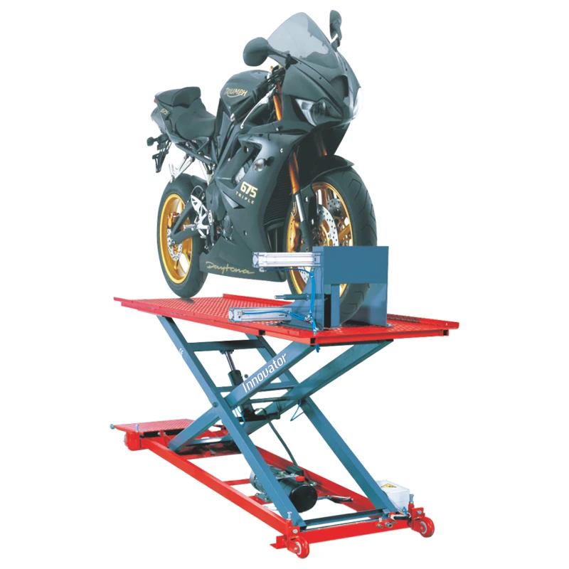 500kg Motorcycle Lift Mobile Scissor Lift Pneumatic Release Portable Auto Lift Motorbike Scissor Motor Hydraulic for Bike