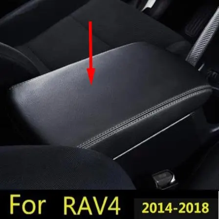 For Toyota Rav4 2014 2015 2016 2017 2018 2019 Microfibre Leather Center Armrest protection Cover  car accessories interior