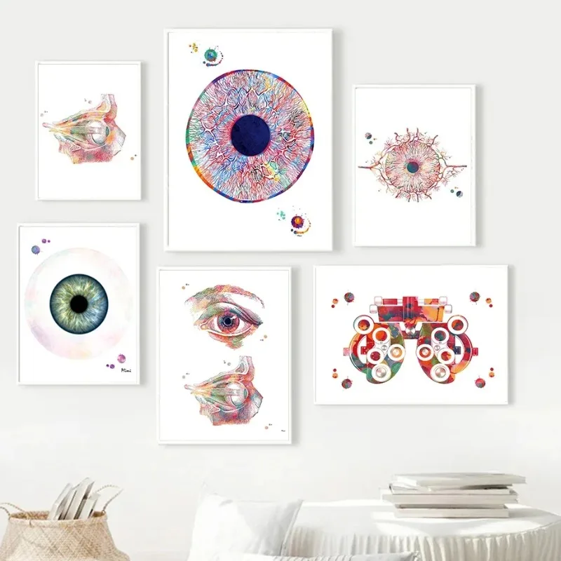 Modern Human Eye Anatomy Iris and Pupil Structure Muscle Medical Poster Canvas Painting Wall Art Pictures Home Office Decor