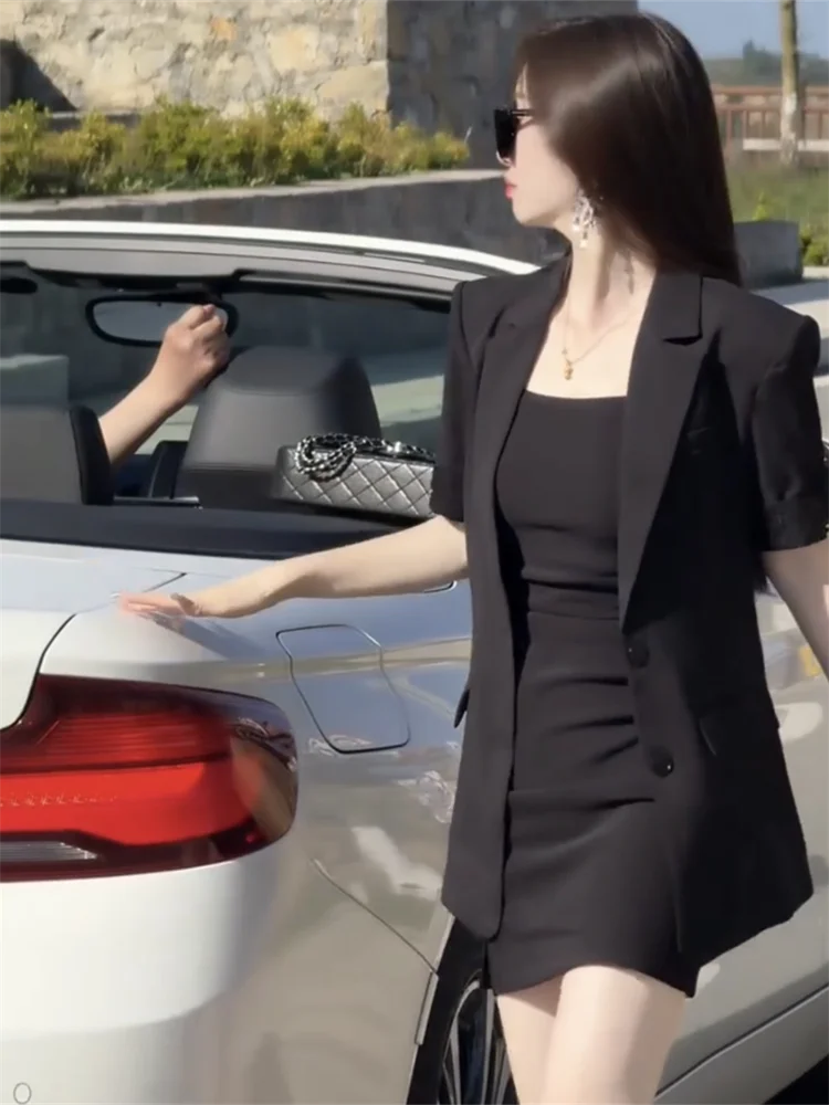 Casual Woman Blazer Sacks Euro-American Gorgeous Chinoiserie Brief Topstitched Retractable Ombre Occupation Autum Pear Material