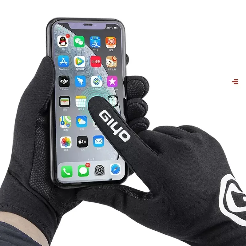 Giyo Extra Thick Full Finger Road Cycling Gloves Thermal Fleece Outdoor Sports Long Mittens Touch Screen MTB Winter Autumn Glove