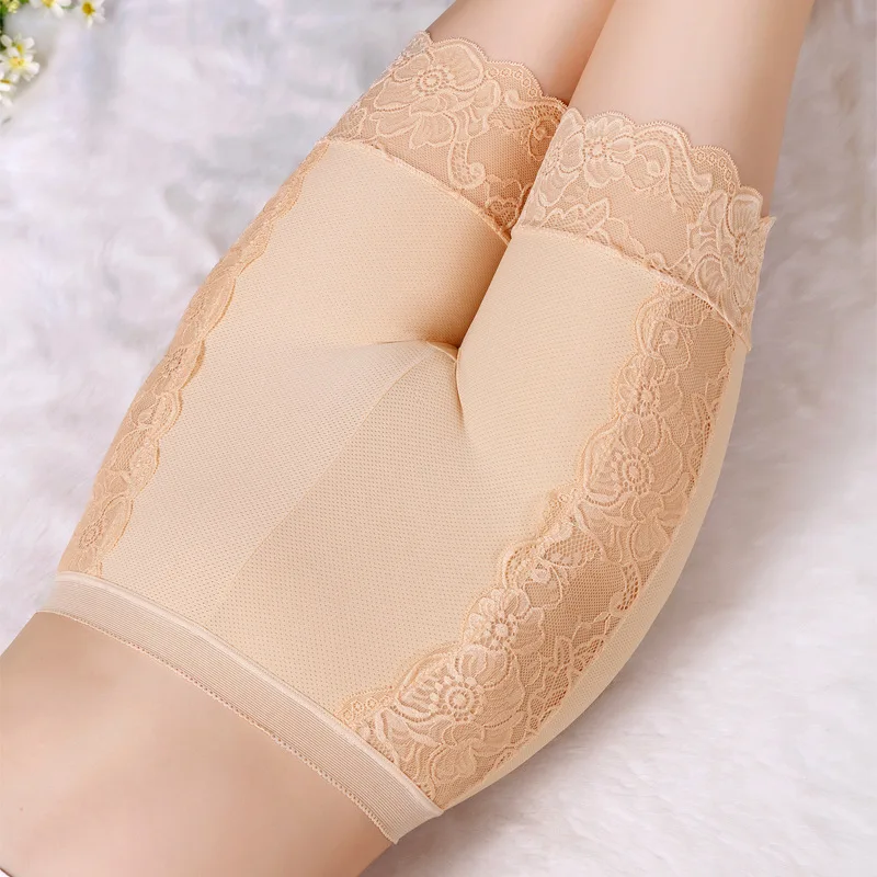 Fanceey  New Women's High Waist Stretch Shorts  Female Panties Lace Seamless Safety Short Pants Briefs Slimming Underwear