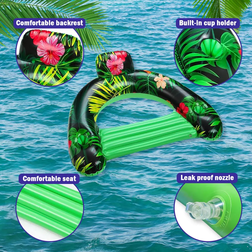 

Summer foldable water hammock swimming pool inflatable mattress suitable for swimming beach lounger floating sleeping bed chair