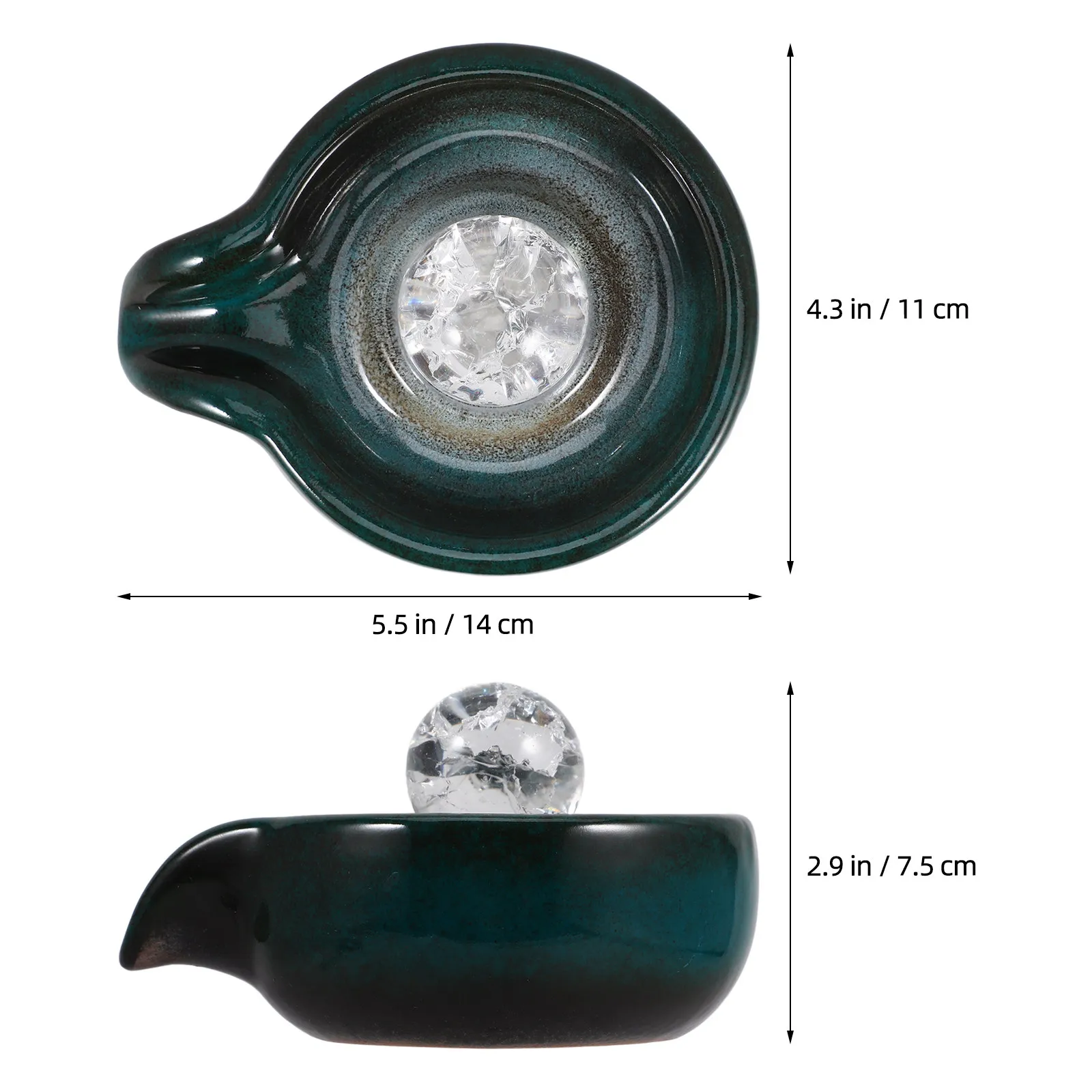 Waterfall Fountain Ceramic Replacement Decorative Spout Part for Outdoor Garden Yard Fountain Circulating Water Features Supply