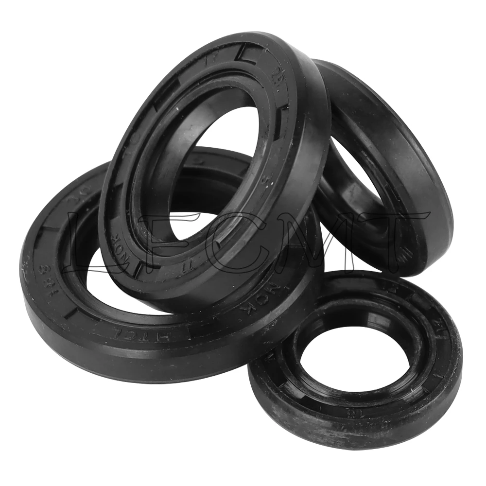 4PCS/SET 17x29x5 18.9x30x5 13.7x24x5 12x21x4 Black Skeleton Oil Seal Nitrile Rubber Gasket Sealing Ring