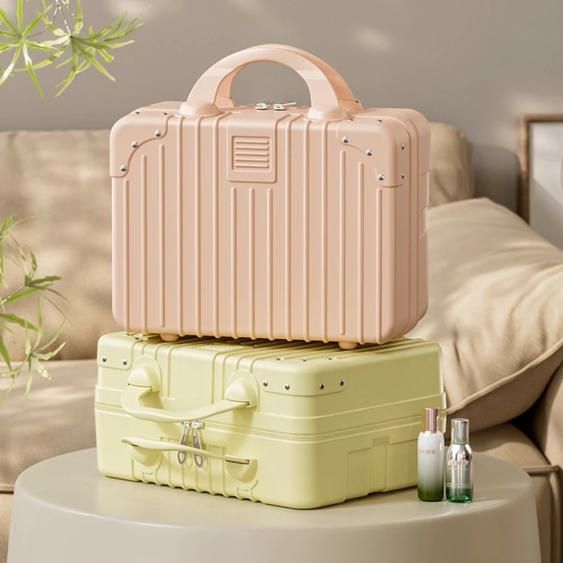 14 inch Travel Suitcase Cosmetic Storage Box LightWeight Hand Luggage Organizer Makeup Case Portable Small Boarding Case