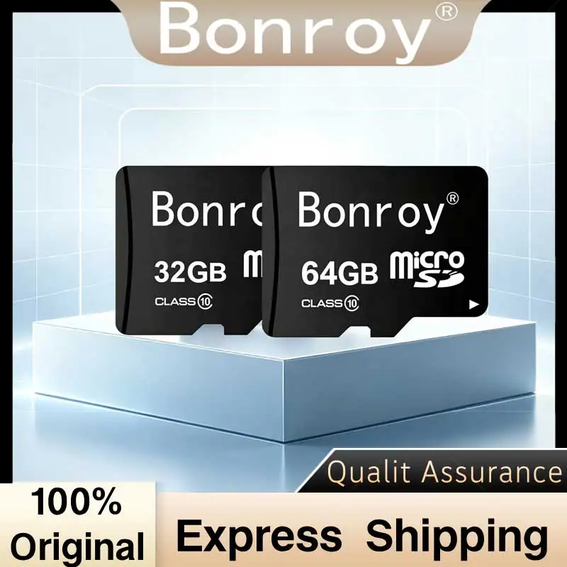 Bonroy 10PCS Class 10 Micro TF SD Card, High Speed Flash Memory Card 4GB-64GB, Mini SD Card for Phone Dash Cam Camera DVR