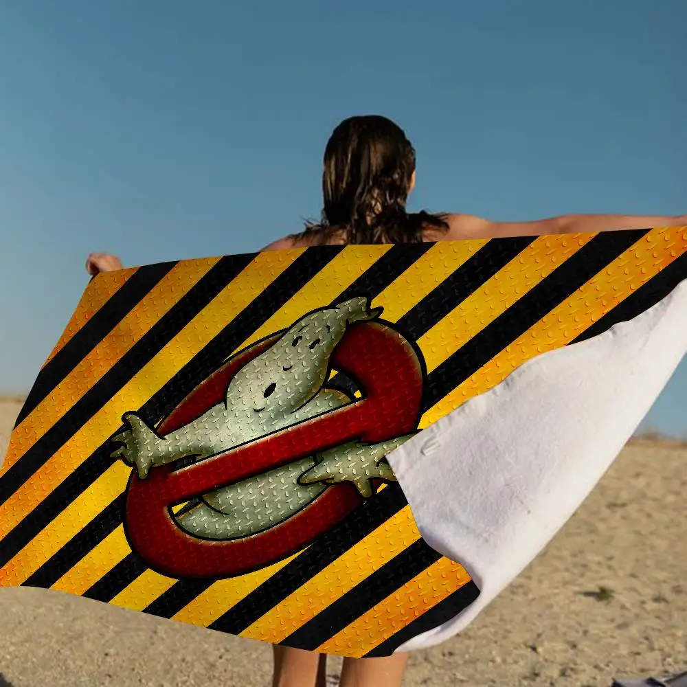 Movie G-Ghostbusters Microfiber Blanket Quick Drying Beach Towels Oversized Printing Super Absorbent Pool Towel Blanket